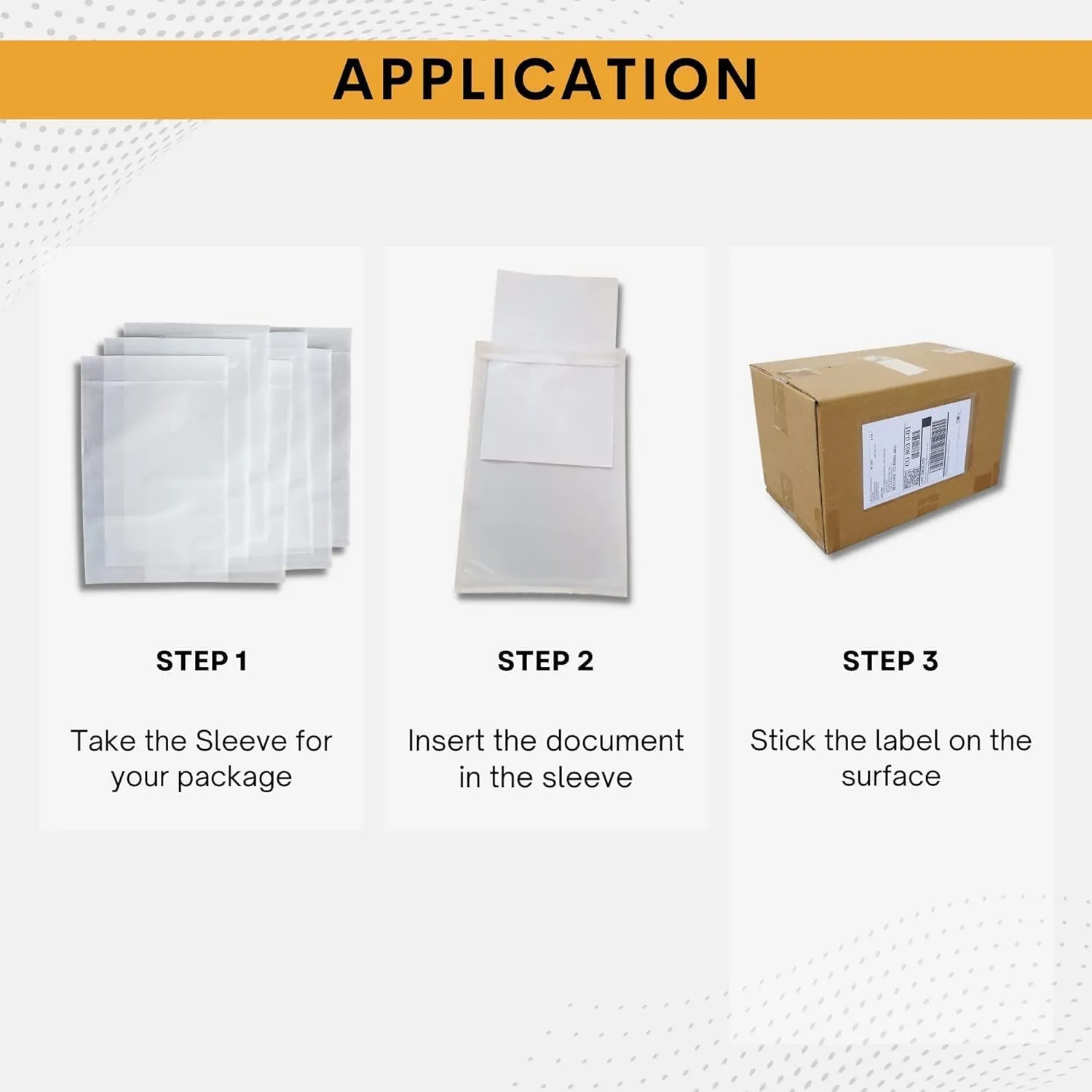 100 Pack 7"x10" Shipping Label Sleeves - Packing Slip Envelope Pouches with Self-Adhesive Peel & Seal - Clear Unprinted Plastic & Waterproof Mailing List Holder Ideal for Invoice, Documents & Labels