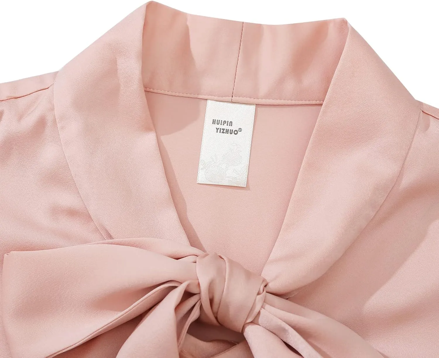 2025 Elegant Summer Women's Bow Collar Ruffle Short Sove Shirt Casual Shirt Top
