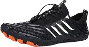 2025 New GroundedFootwear for Women Men Neuropathy, GroundedFootwear,Comfortable Lightweight Non-Slip Barefoot Shoes (Black,8 Women/6 Men)