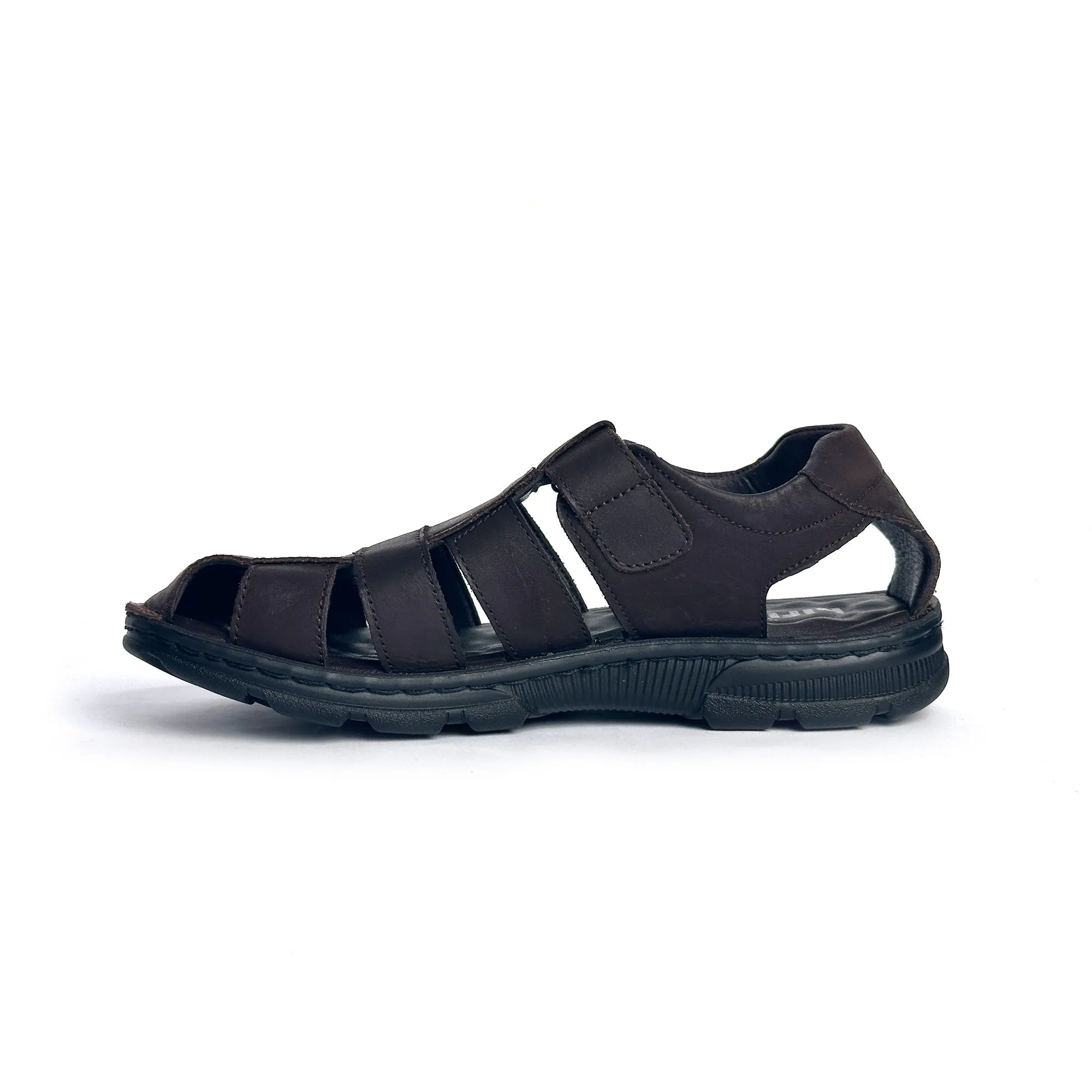 26083-Coffee Premium High-Quality With Belt Men's sandal