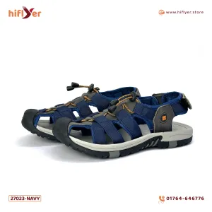 27023-NAVY  Premium with belt High-Quality Men's sandal