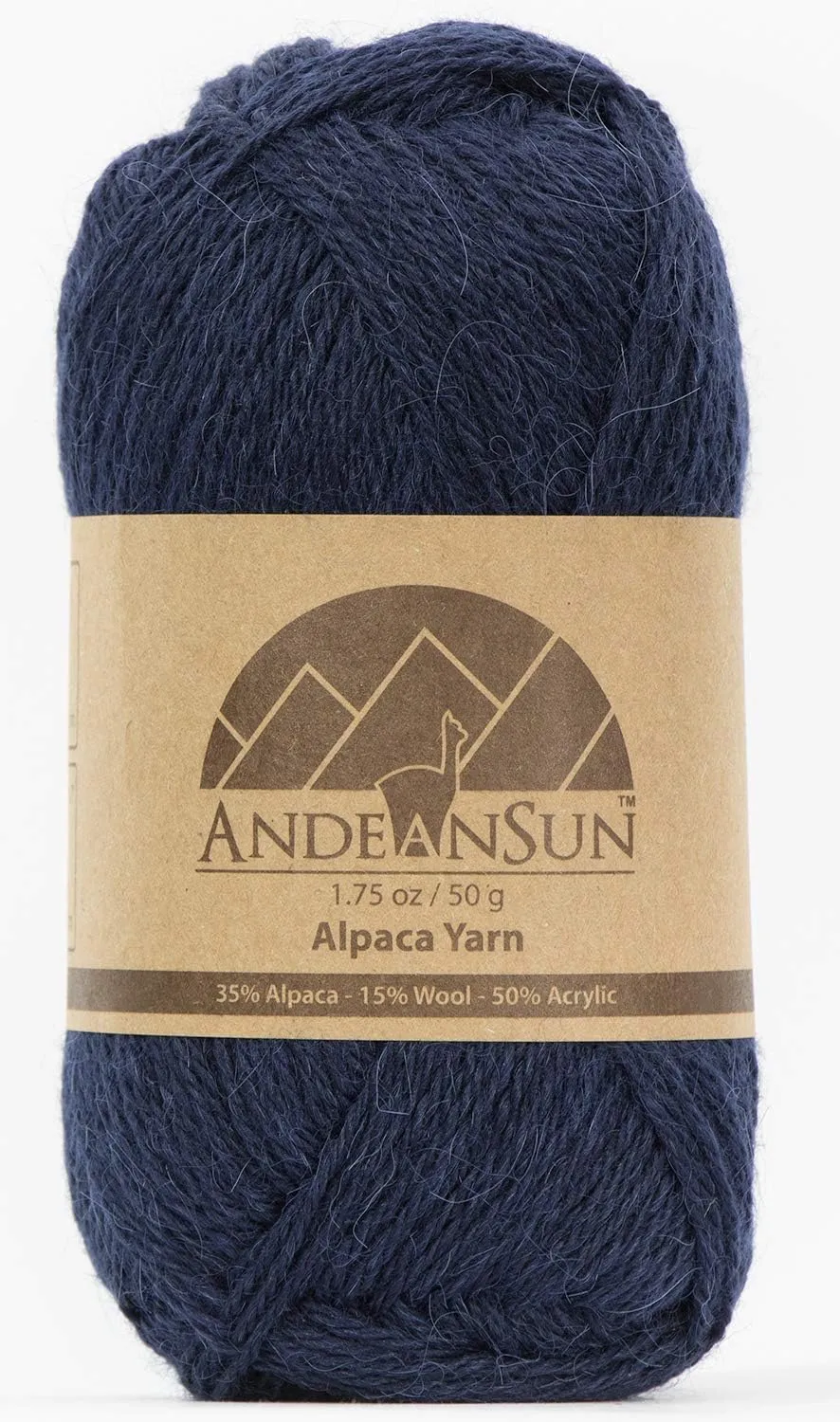 (3 Small Gorgeous Skeins) Alpaca Yarn Blend Umayo [657 Yards Total], #2 Fingering (Dark Navy)