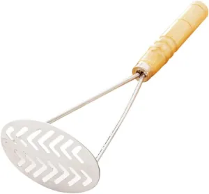 5 Pack Wooden Handle Potato Masher Non-slip Kitchen Utensil for Mashed Potatoes Vegetables Easy Clean for Home Restaurant