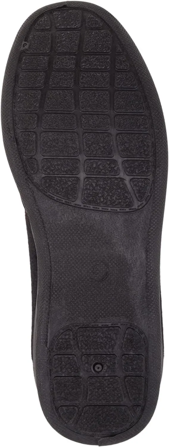 ABSOLUTE FOOTWEAR Mens Easy Slip On Velour Style Winter Slipper with Twin Elasticated Gusset