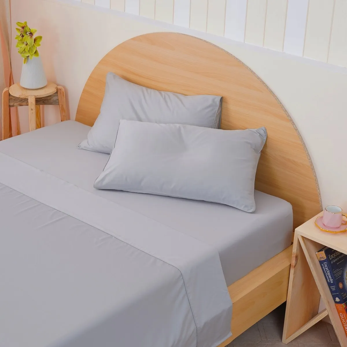 Ackly Bamboo - Dove Grey Flat Sheet