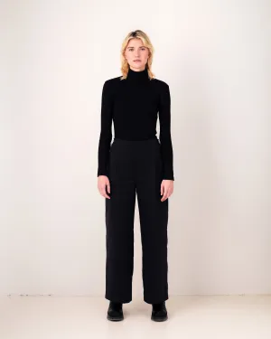 ADAMO black mock neck