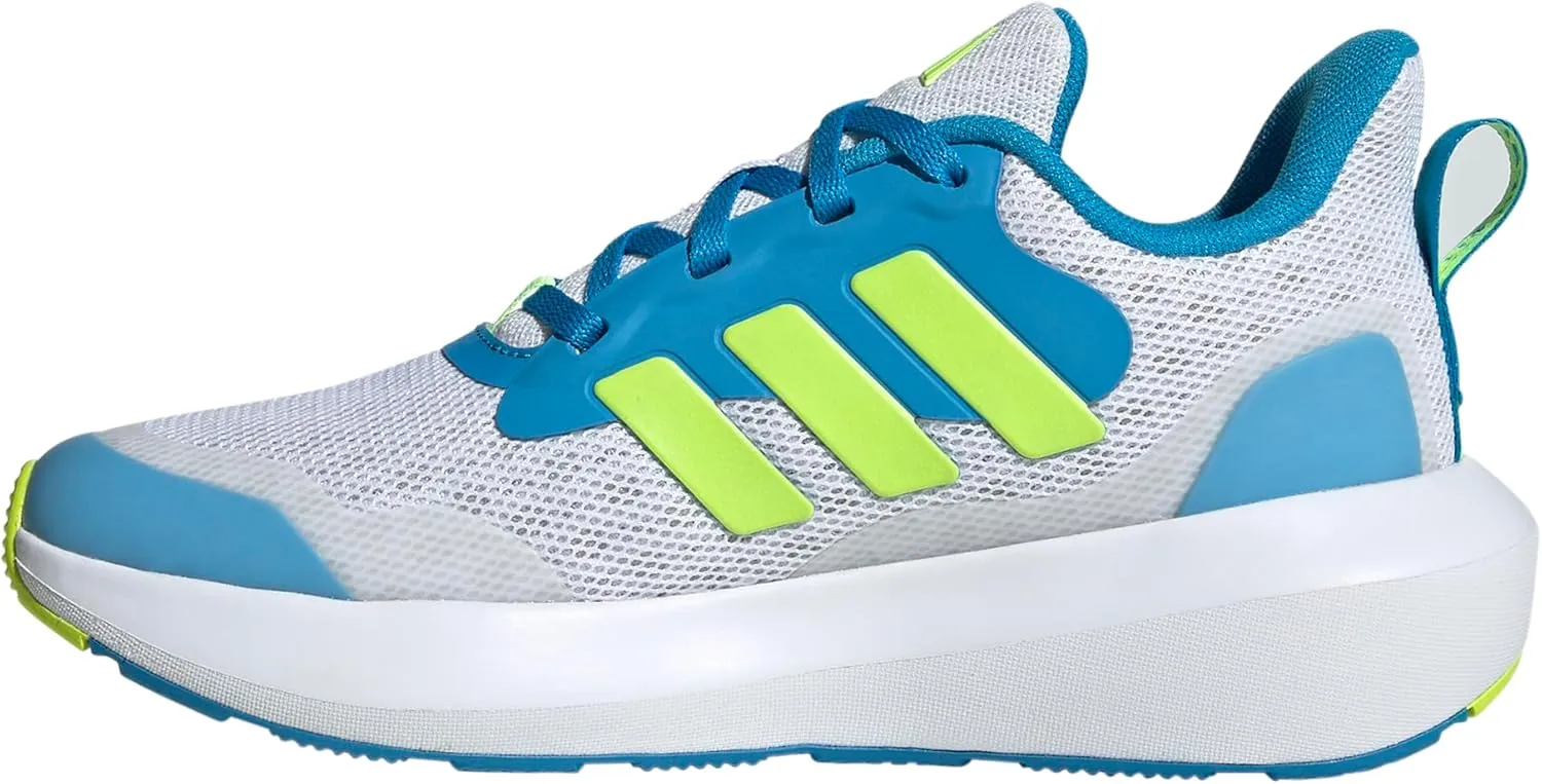 adidas Fortarun 3.0 Sneaker, Dash Grey/Lucid Lemon/Solar Blue, 6 US Unisex Big Kid