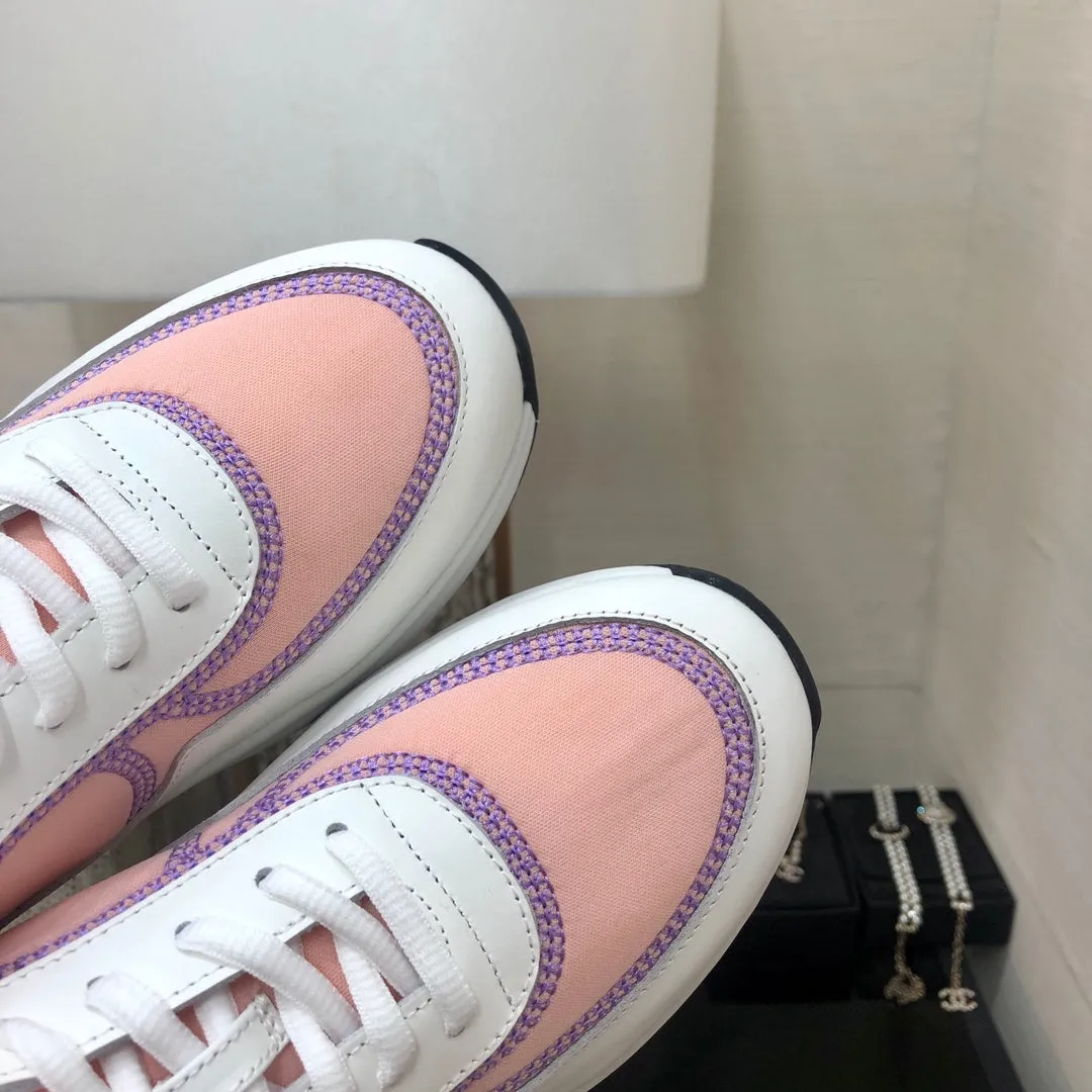Adjustable Sneaker Pink Mix Purple Waterproof Fabric CHANEL
