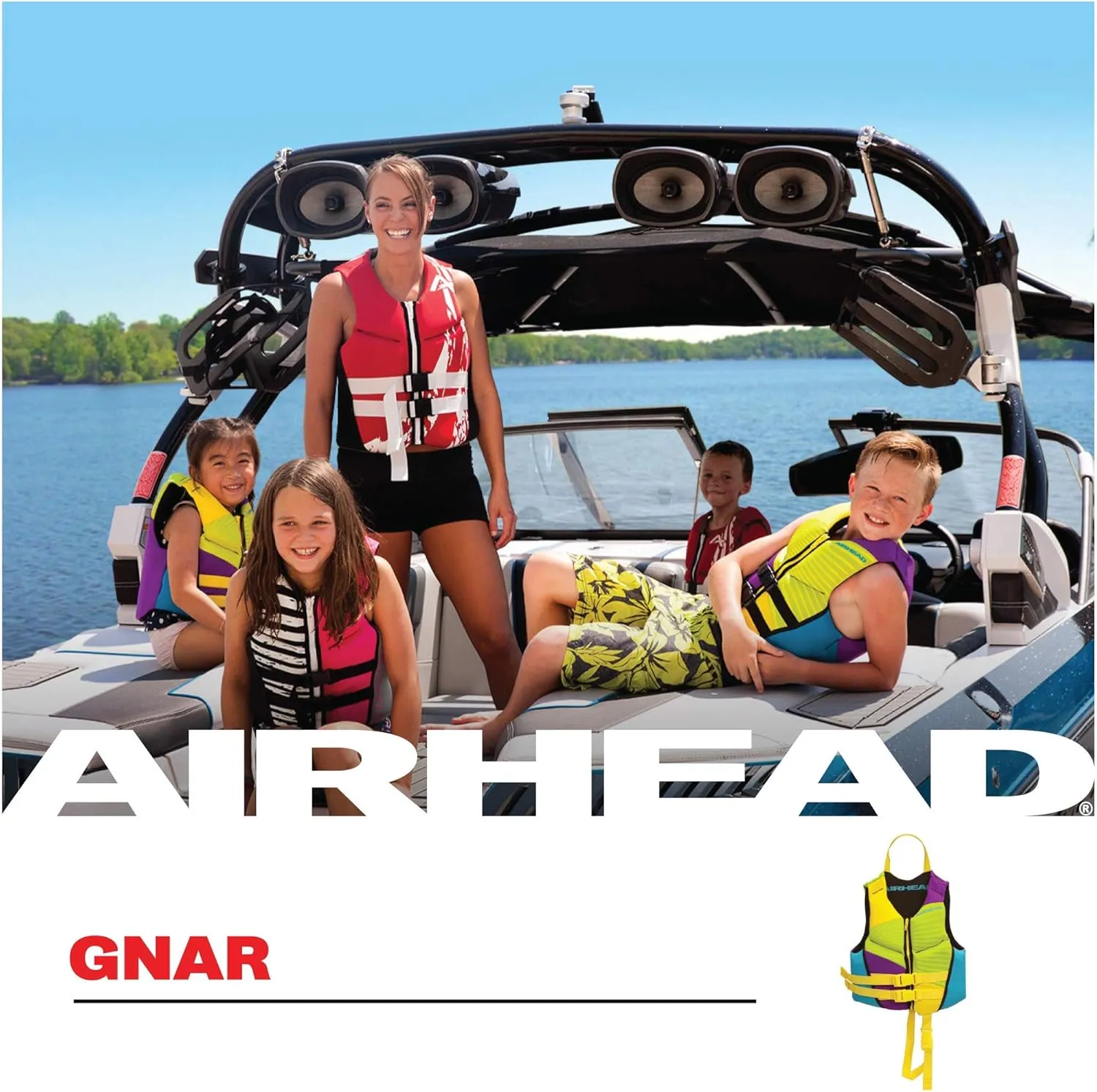 Airhead GNAR Child and Infant Kwik-Dry Neolite Flex Life Jacket, US Coast Guard Approved