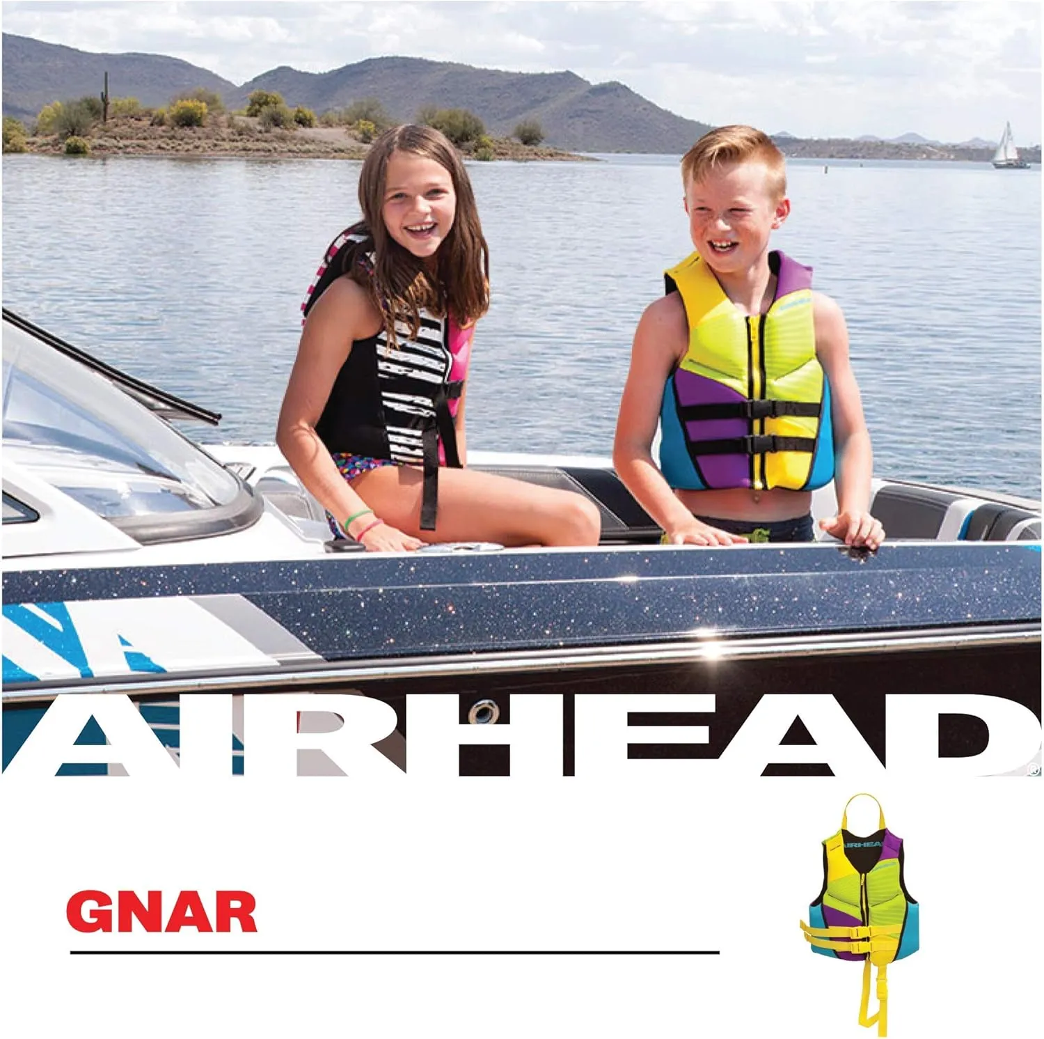 Airhead GNAR Child and Infant Kwik-Dry Neolite Flex Life Jacket, US Coast Guard Approved