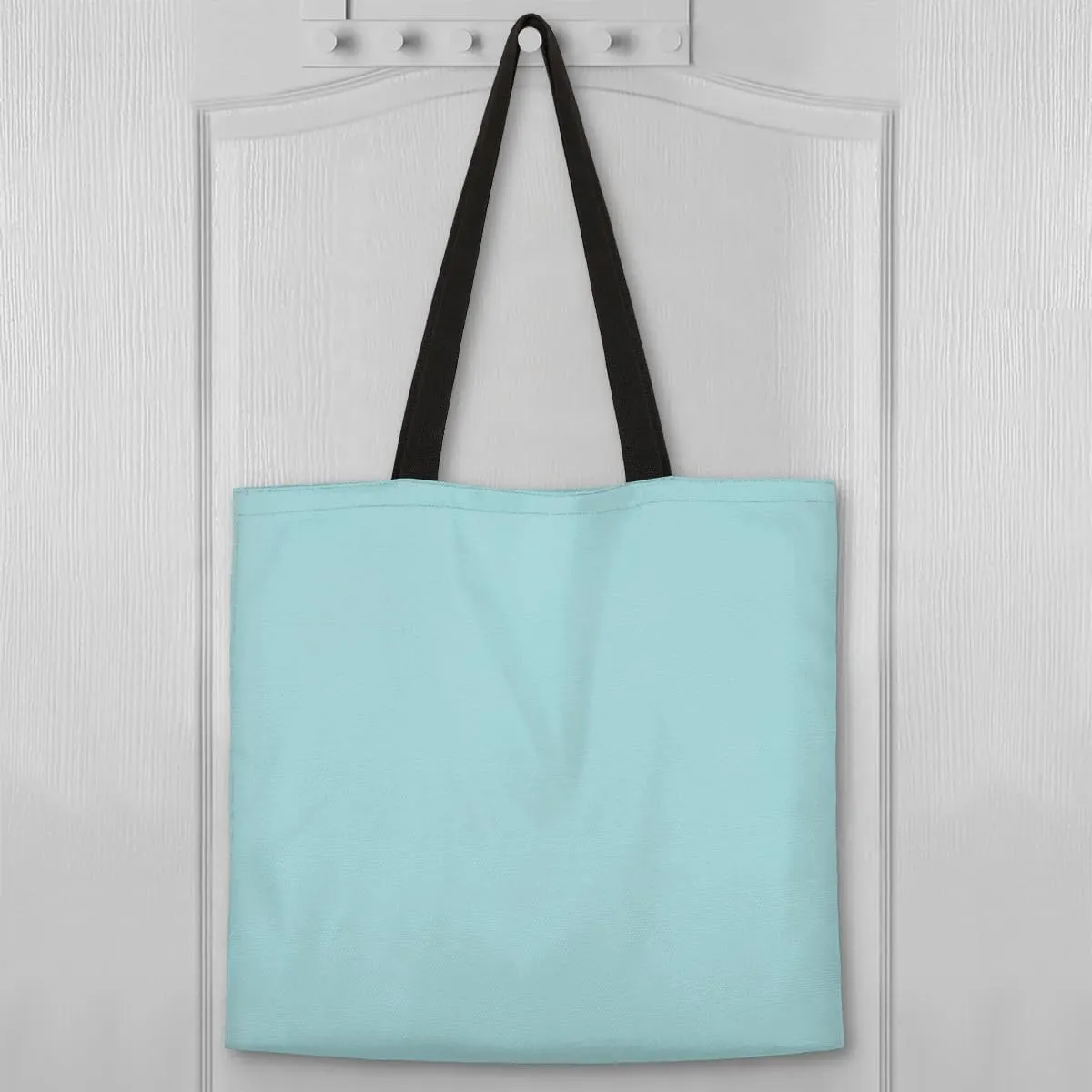 Airy Blue Canvas Tote Bag for Women Men Stylish Tote Handbag Shoulder Bag Reusable Grocery Bag
