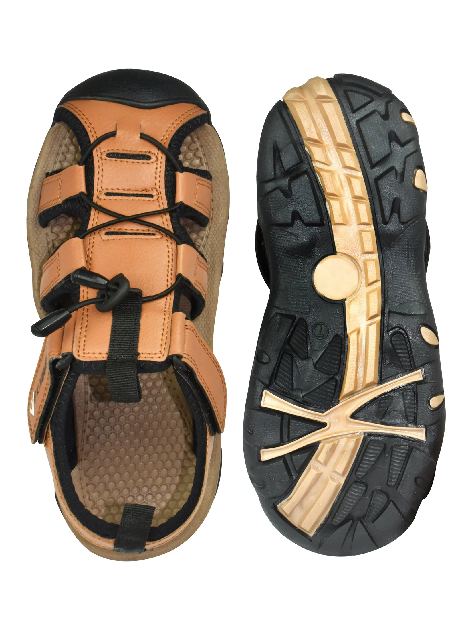 Ajanta Men Comfortable Tan Sports Sandal GB0732