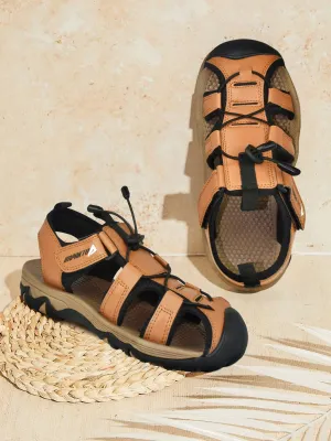 Ajanta Men Comfortable Tan Sports Sandal GB0732