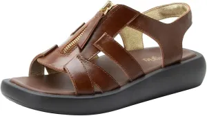 Alegria Women Palmer Open Toe Leather Fisherman Gladiator Sandal