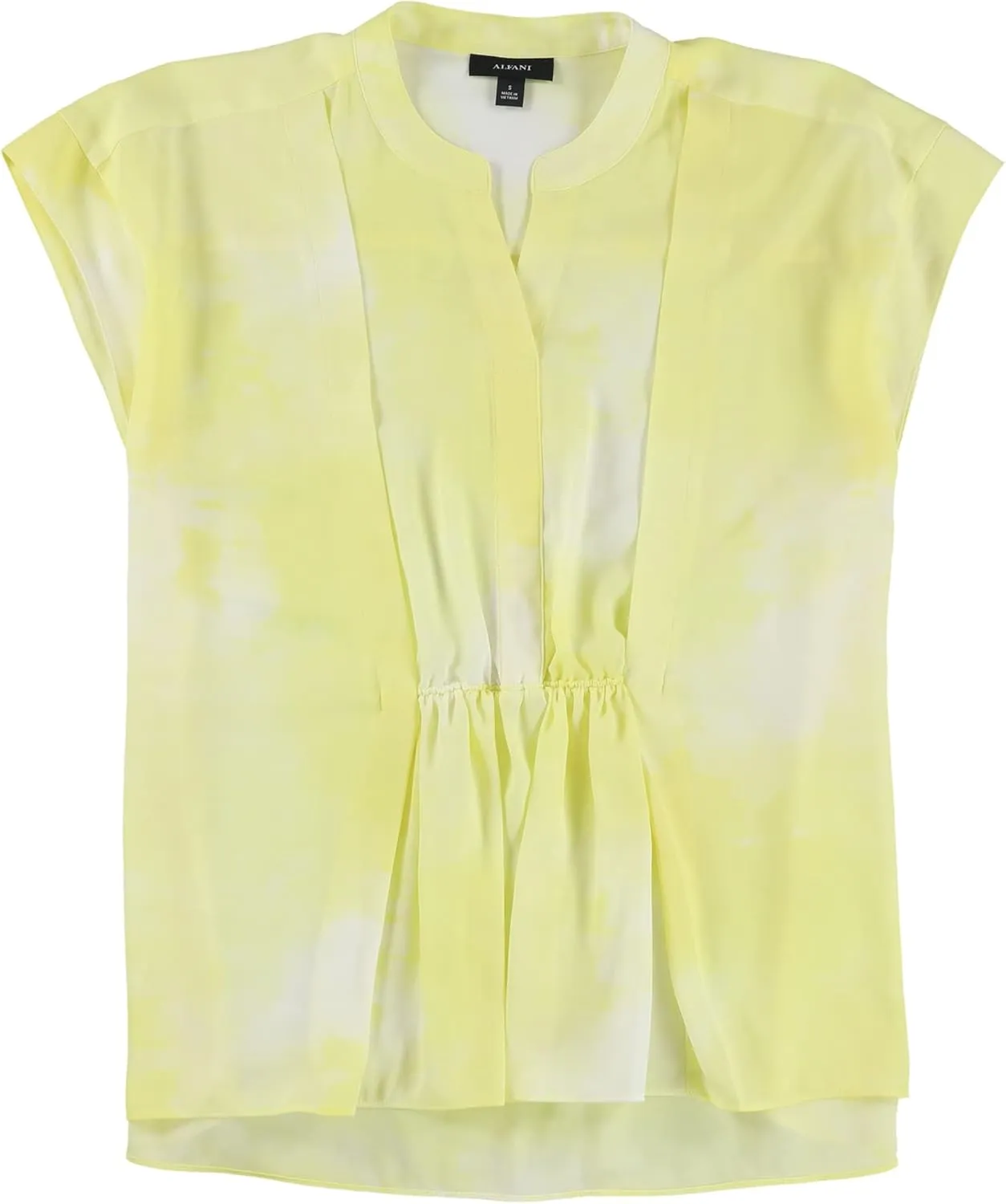 Alfani Womens Soft Serenity Pullover Blouse, Yellow, X-Large