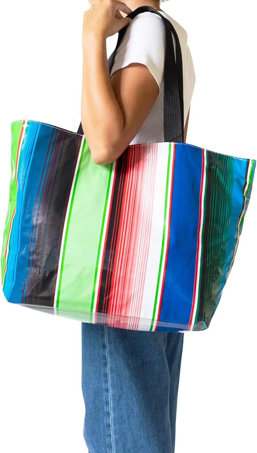 Alux Tote Bag for Women - Waterproof, Sturdy & Spacious Bag for Beach, Work, Gym, Travel - Eco-Friendly & Easy to Clean