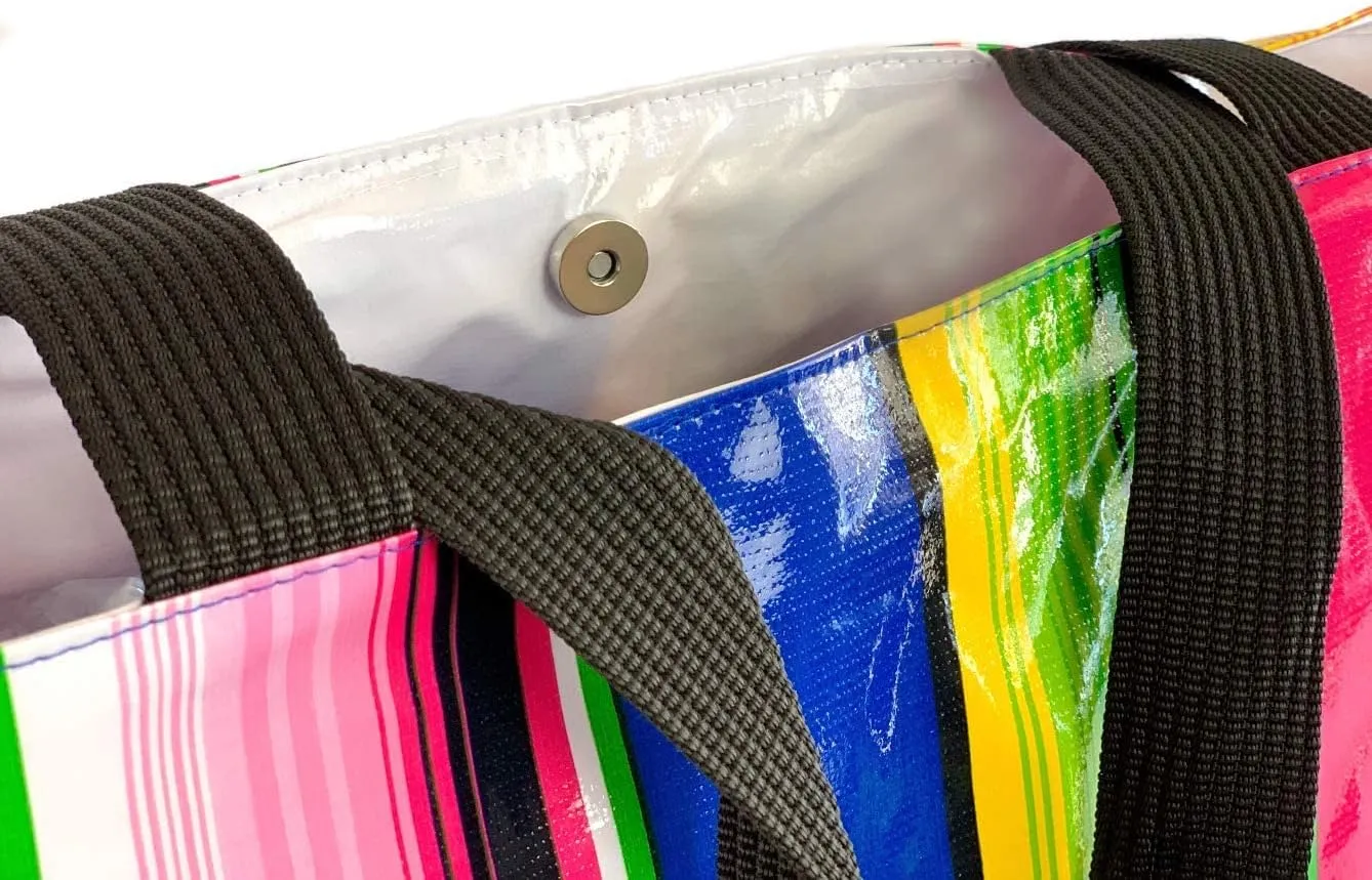 Alux Tote Bag for Women - Waterproof, Sturdy & Spacious Bag for Beach, Work, Gym, Travel - Eco-Friendly & Easy to Clean
