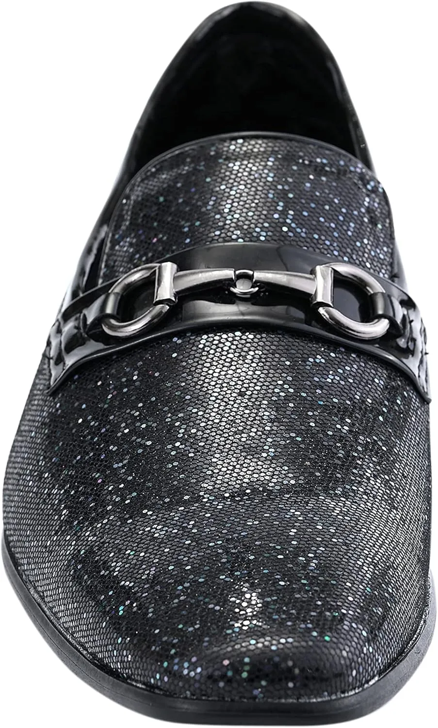 Amali Devy, Men's Dress Loafers, Slip-On Tuxedo Shoes for Men, Velvet Embellished Loafer Slippers