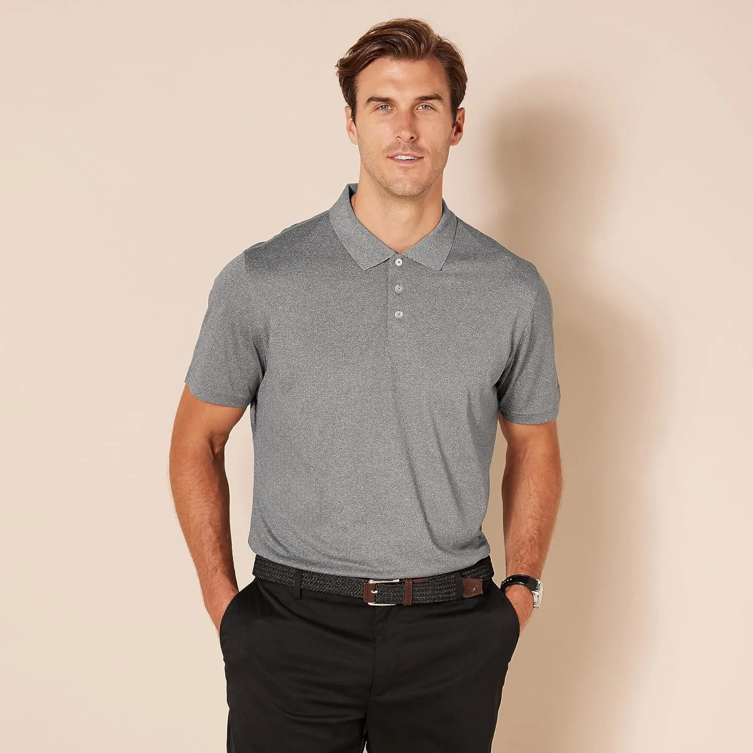 Amazon Essentials Men's Golf Polo Shirt, Short Sleeve, Dri Fit, Slim-Fit, Quick-Dry