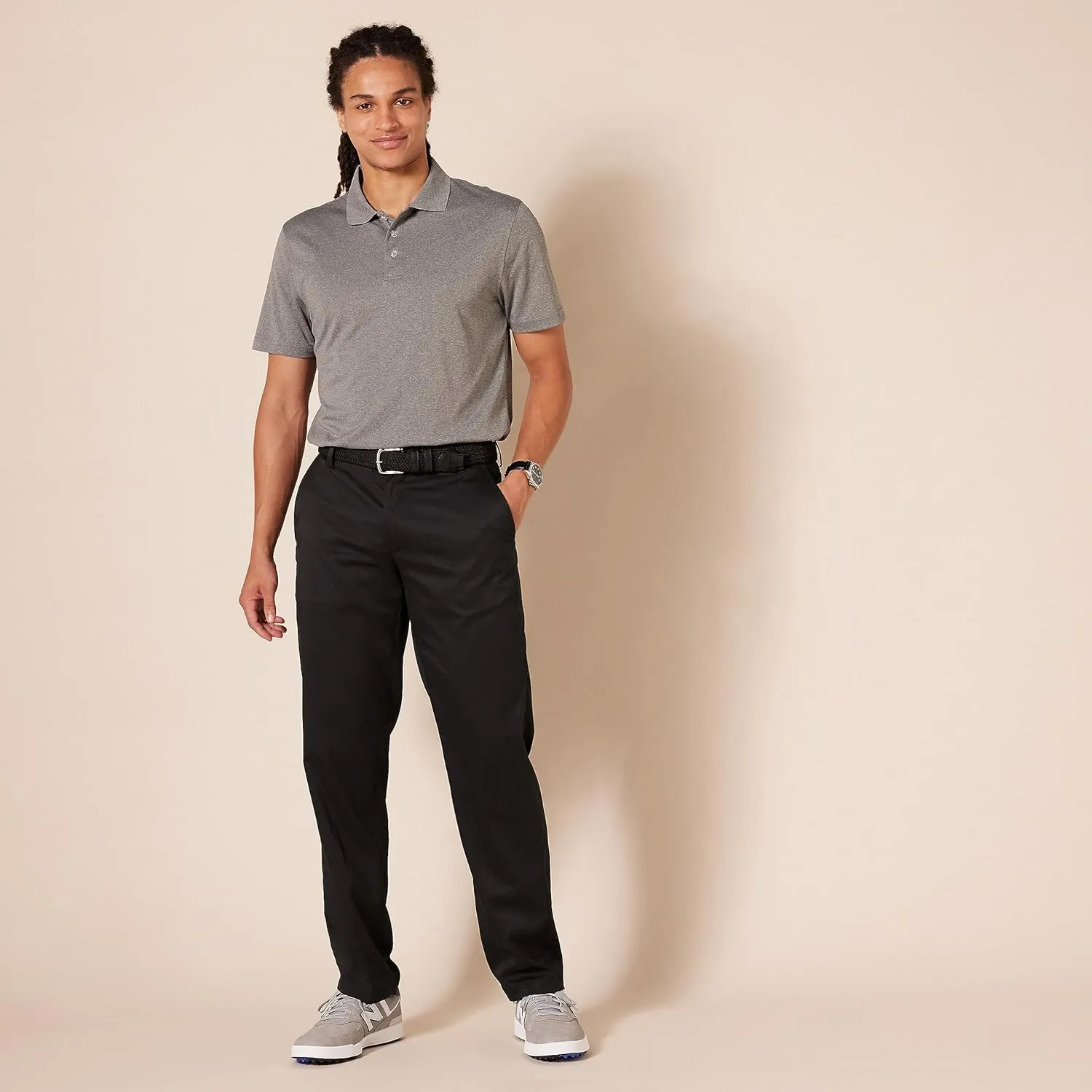 Amazon Essentials Men's Golf Polo Shirt, Short Sleeve, Dri Fit, Slim-Fit, Quick-Dry