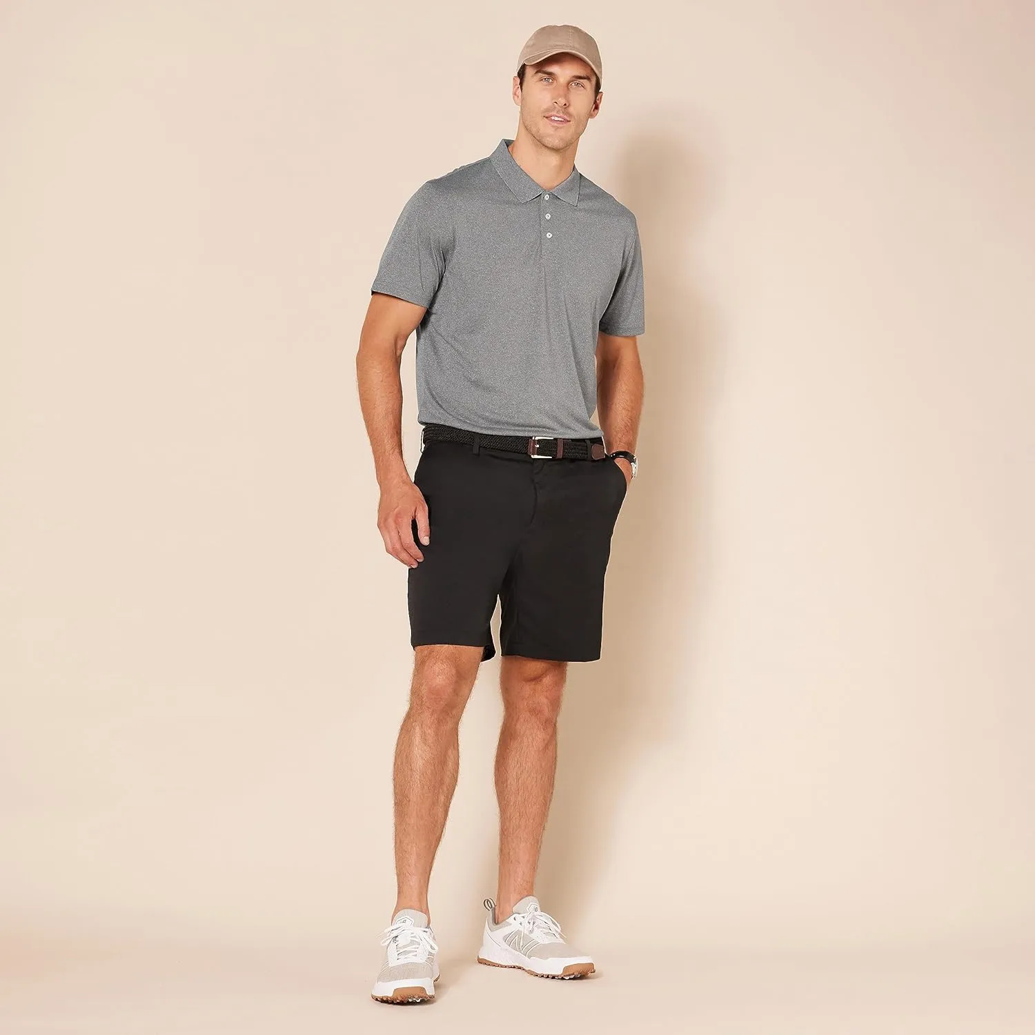 Amazon Essentials Men's Golf Polo Shirt, Short Sleeve, Dri Fit, Slim-Fit, Quick-Dry