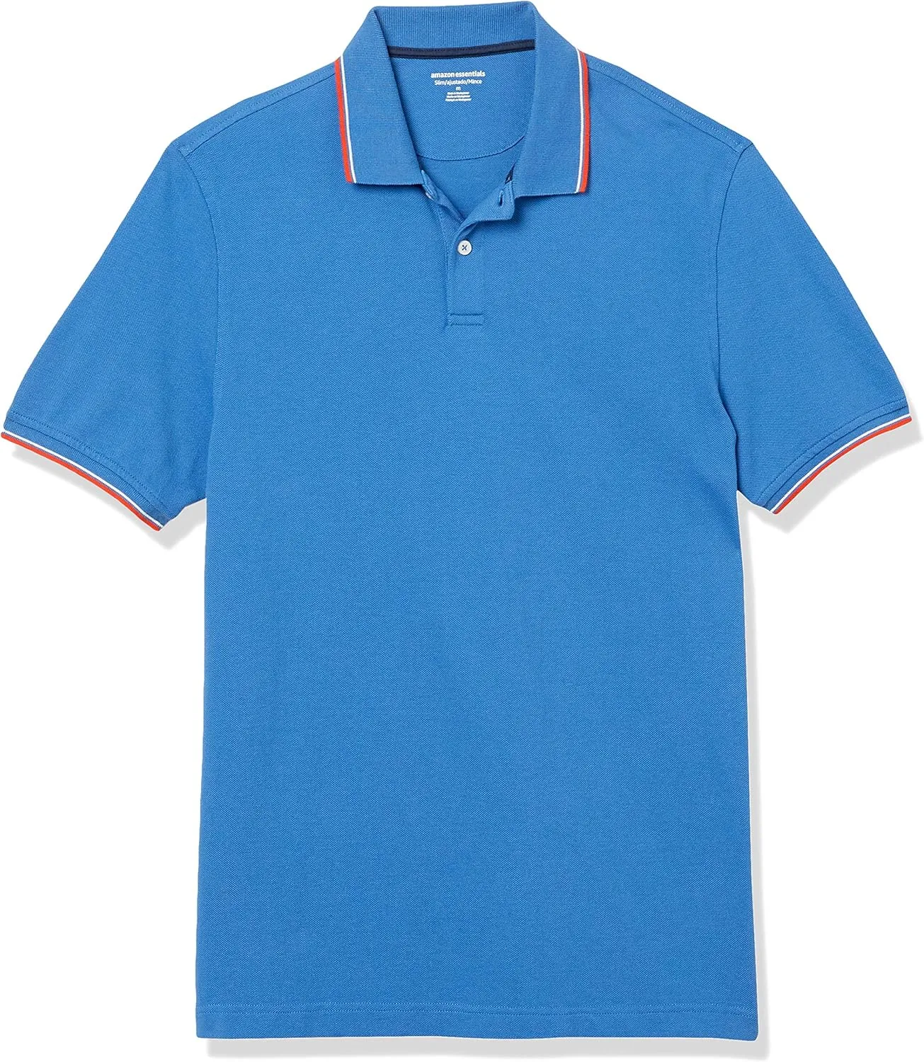 Amazon Essentials Men's Polo Shirts Short Sleeve, Slim-Fit Cotton Pique