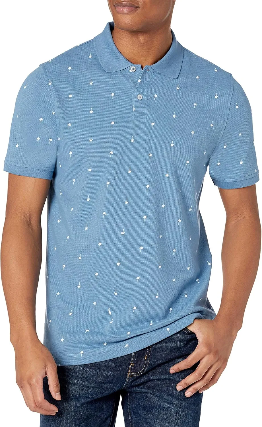 Amazon Essentials Men's Polo Shirts Short Sleeve, Slim-Fit Cotton Pique