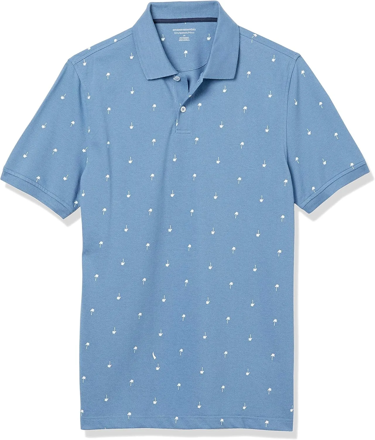 Amazon Essentials Men's Polo Shirts Short Sleeve, Slim-Fit Cotton Pique