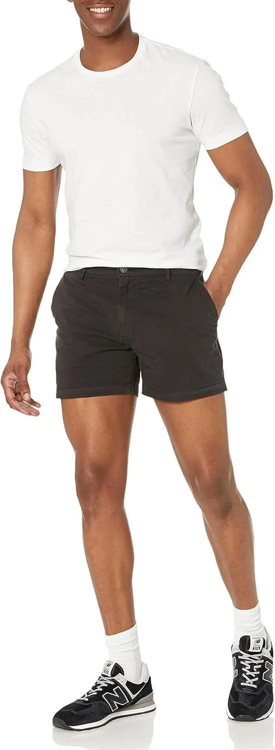 Amazon Essentials Men's Slim-Fit 5" Flat-Front Comfort Stretch Chino Short (Previously Goodthreads)