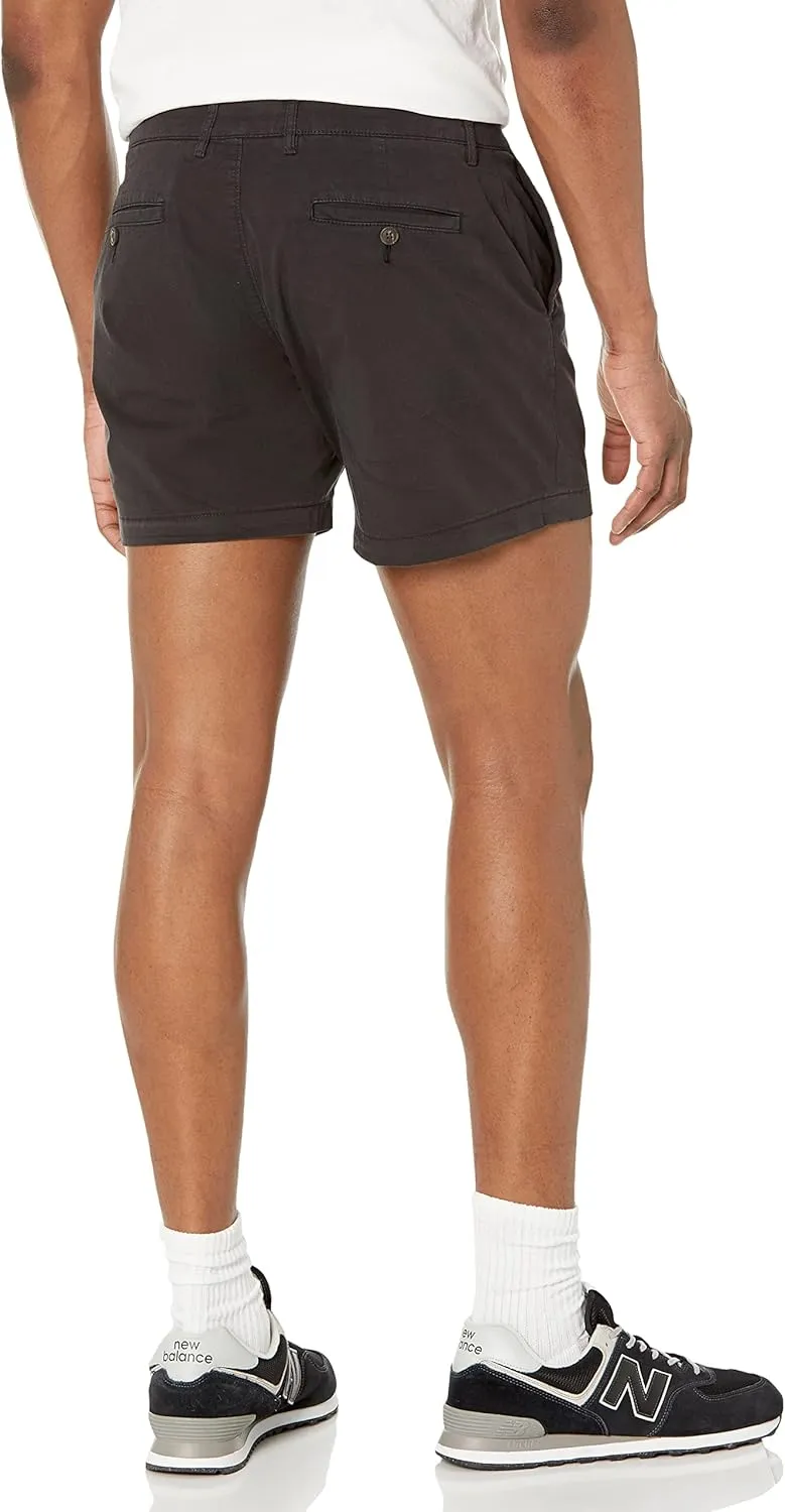 Amazon Essentials Men's Slim-Fit 5" Flat-Front Comfort Stretch Chino Short (Previously Goodthreads)