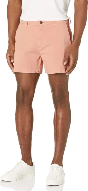 Amazon Essentials Men's Slim-Fit 5" Flat-Front Comfort Stretch Chino Short (Previously Goodthreads)