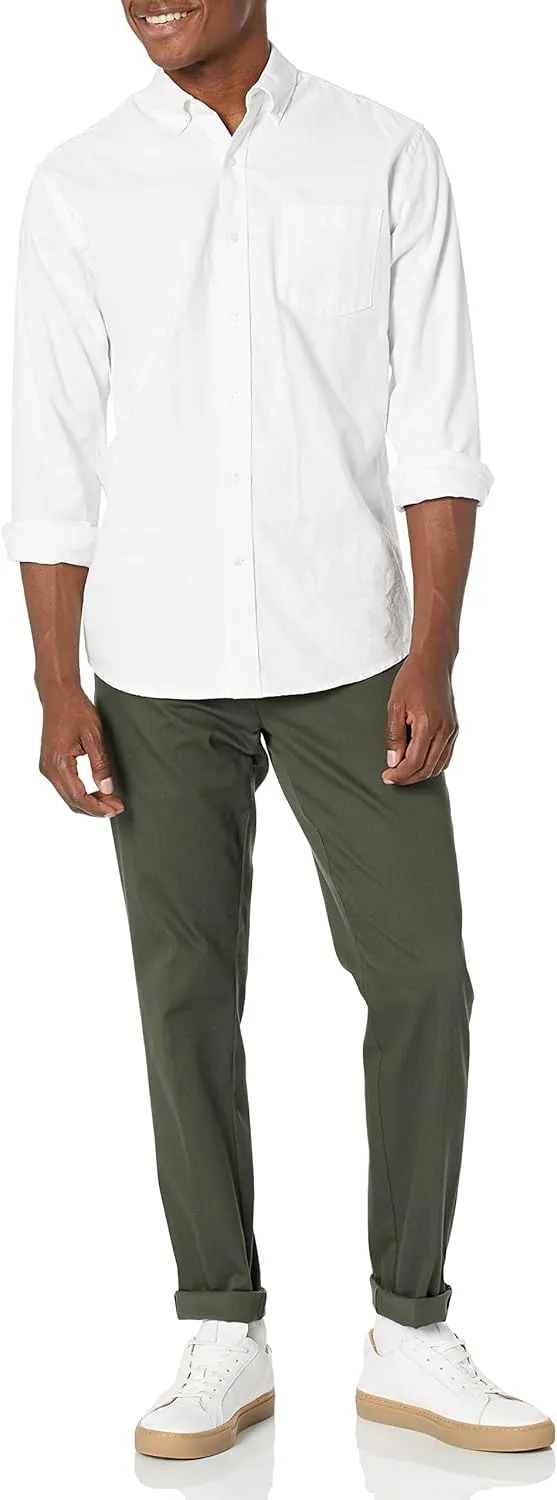 Amazon Essentials Men's Slim-Fit Wrinkle-Resistant Flat-Front Stretch Chino Pant