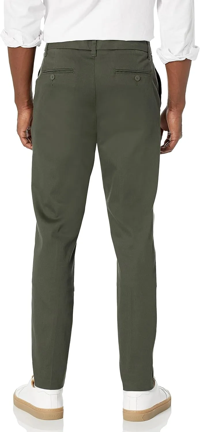 Amazon Essentials Men's Slim-Fit Wrinkle-Resistant Flat-Front Stretch Chino Pant