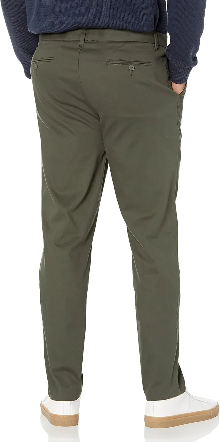 Amazon Essentials Men's Slim-Fit Wrinkle-Resistant Flat-Front Stretch Chino Pant