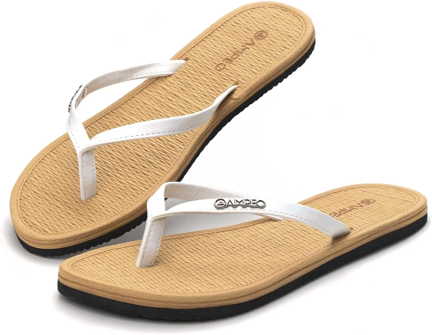 Ampeo Women's Flip Flops Comfortable Lightweight Summer Beach Quick-Dry Thong Flat Sandals