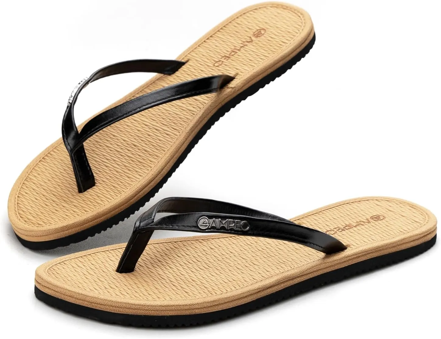 Ampeo Women's Flip Flops Comfortable Lightweight Summer Beach Quick-Dry Thong Flat Sandals