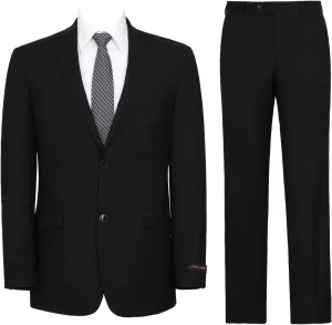 AMY ZHU Men's Slim Fit Suit 2 Piece Business Jacket Wedding Blazer & Dress Pants