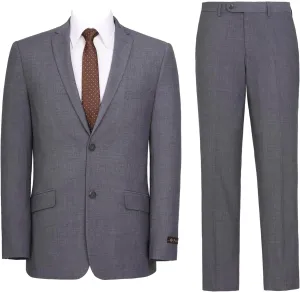 AMY ZHU Men's Slim Fit Suit 2 Piece Business Jacket Wedding Blazer & Dress Pants