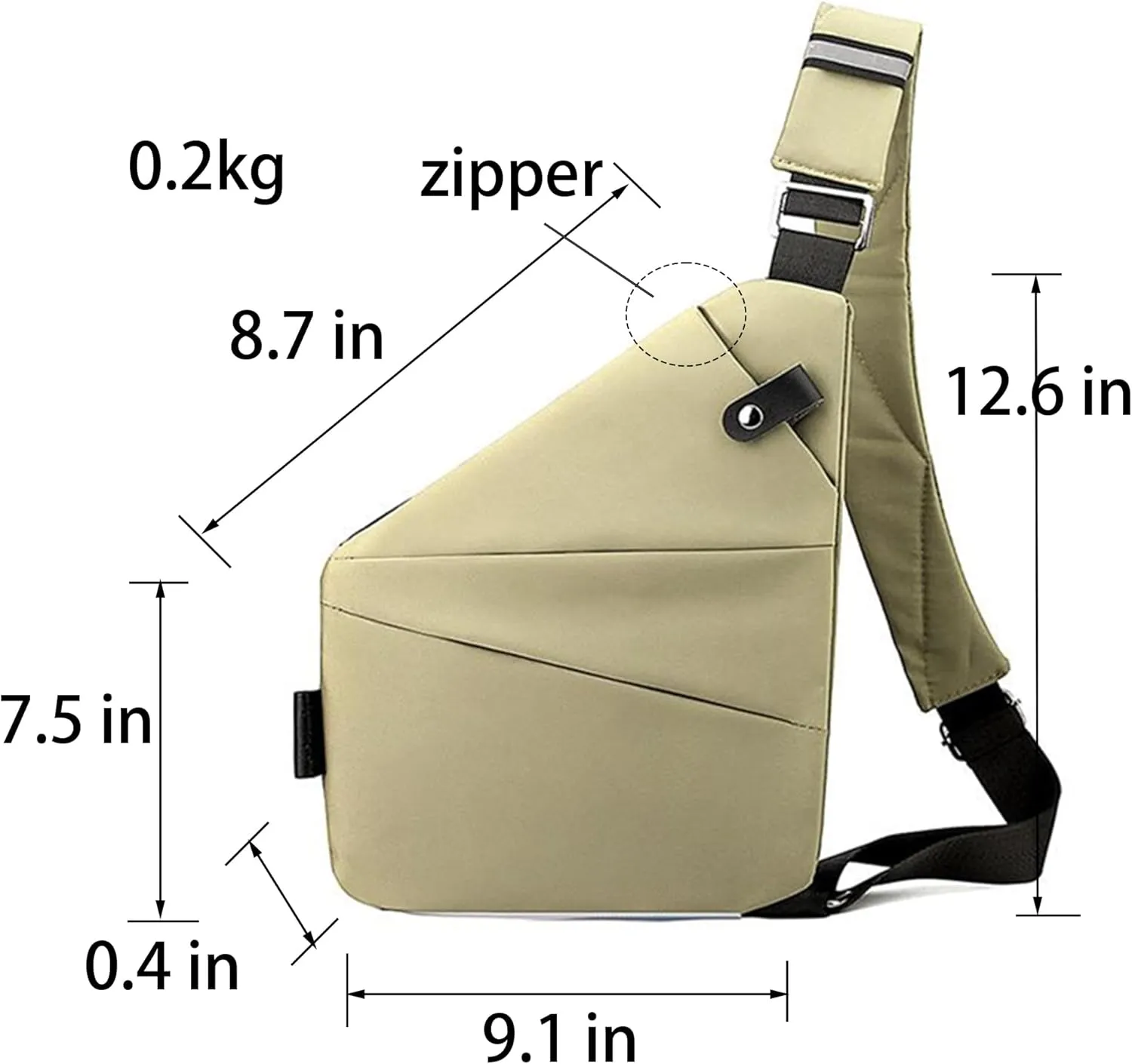 Anti Theft Travel Sling Bag - Slim Crossbody Hiking Shoulder Bag for Women & Men