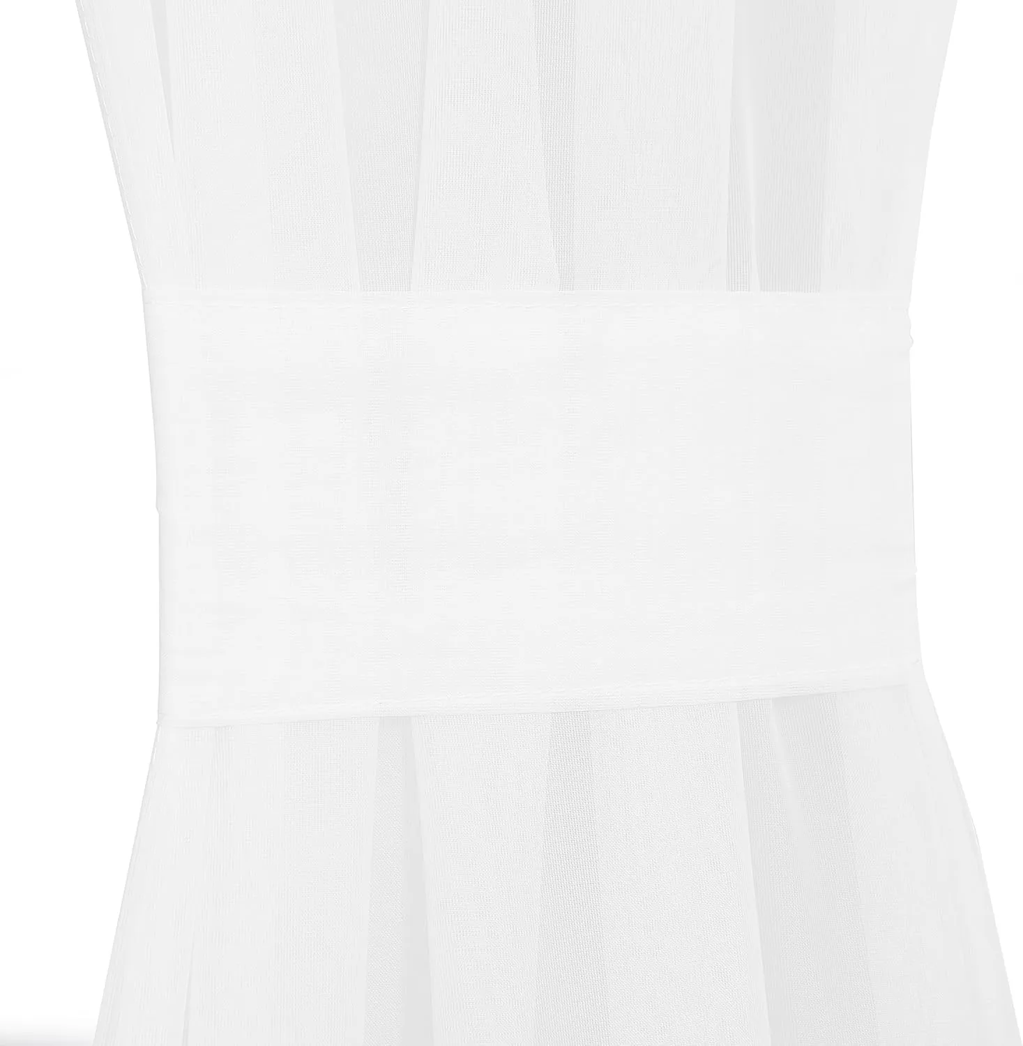 Aquazolax Patio Door Curtain Panel Elegant Transparent Sheer Curtain 25"x72" Voile Drapery for French Door Window with Rod Pocket - 1 Pair, Pure White