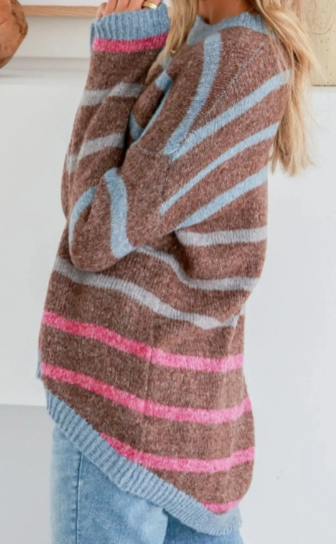 Aspen Stripe Knit Jumper Miracle Fashion