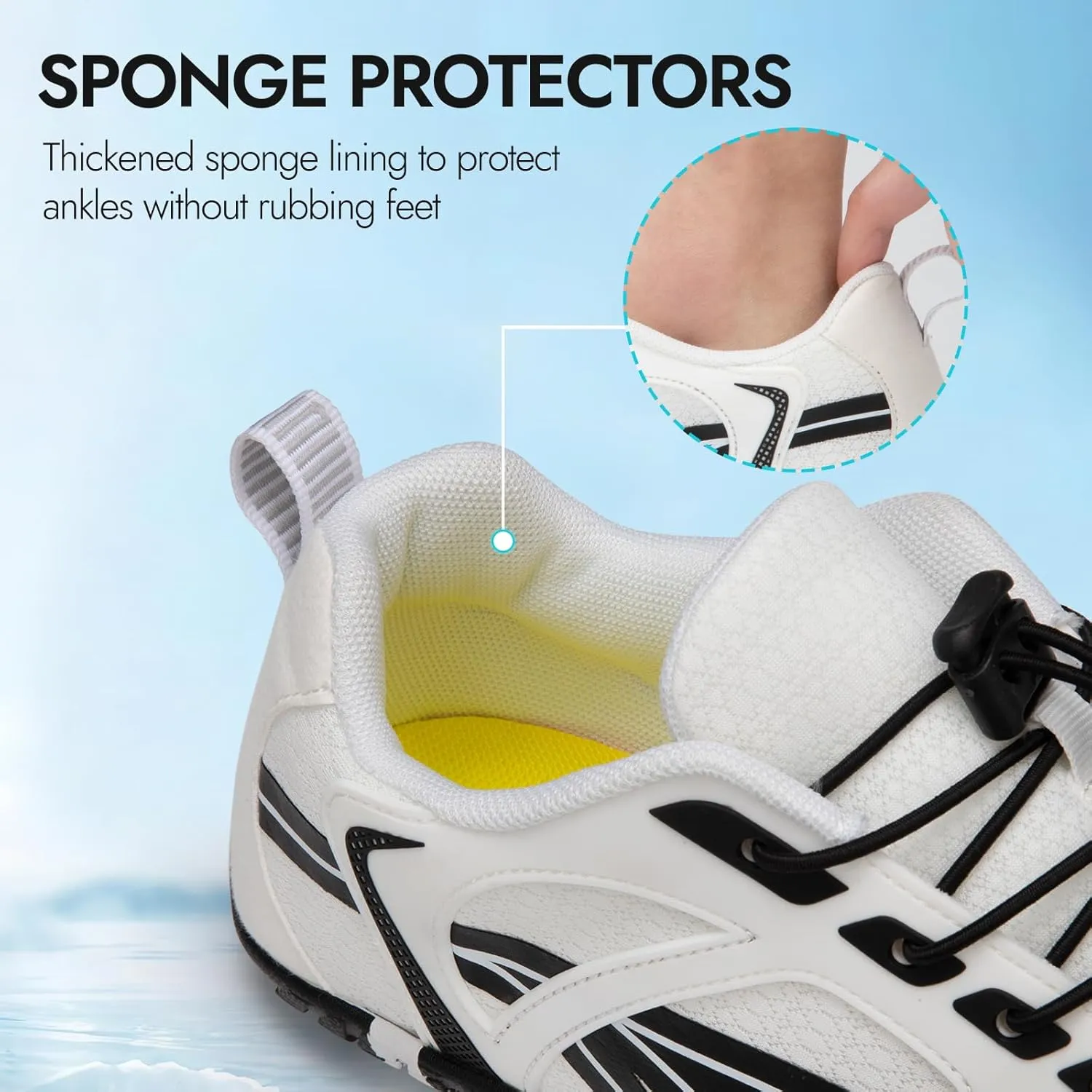 ATHMILE Water Shoes for Women Men Wide Toe Non-Slip Barefoot Aqua Beach Shoes Quick-Dry for Swimming Kayaking Lake Pool River Hiking Surfing Boating Fishing Diving Cruise Ship Essentials