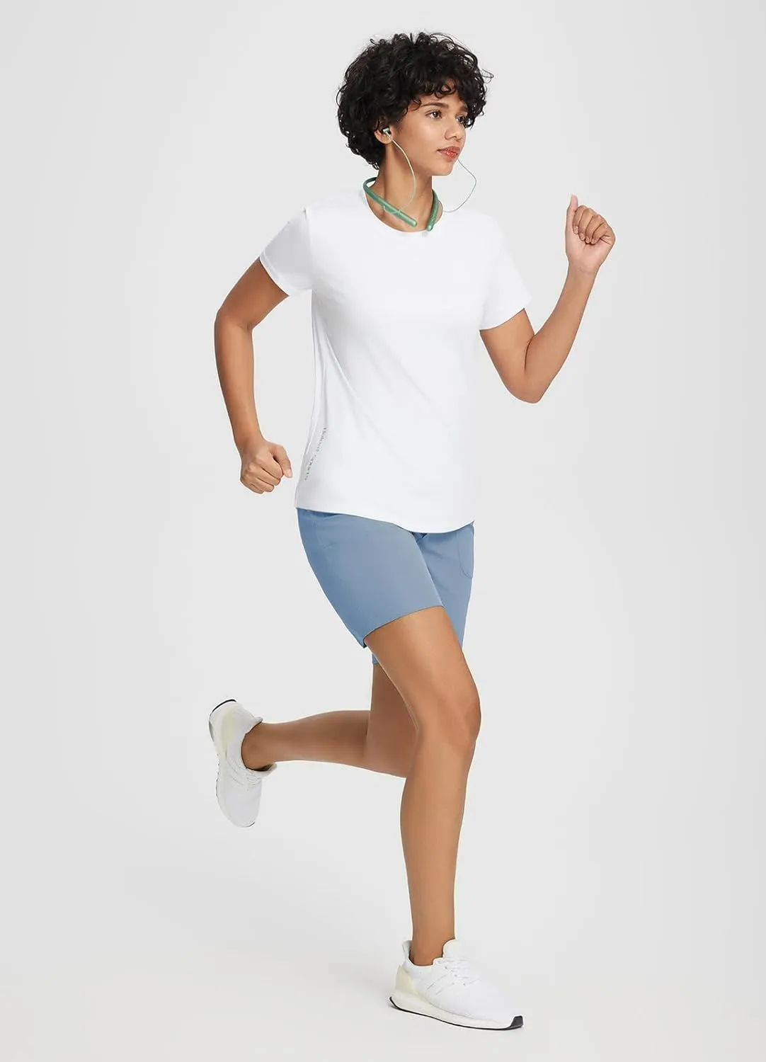 baleaf 7'' Long Athletic Shorts for Women Running High Waisted Quick Dry Workout Bermuda Soft Zipper Pockets UPF 50 