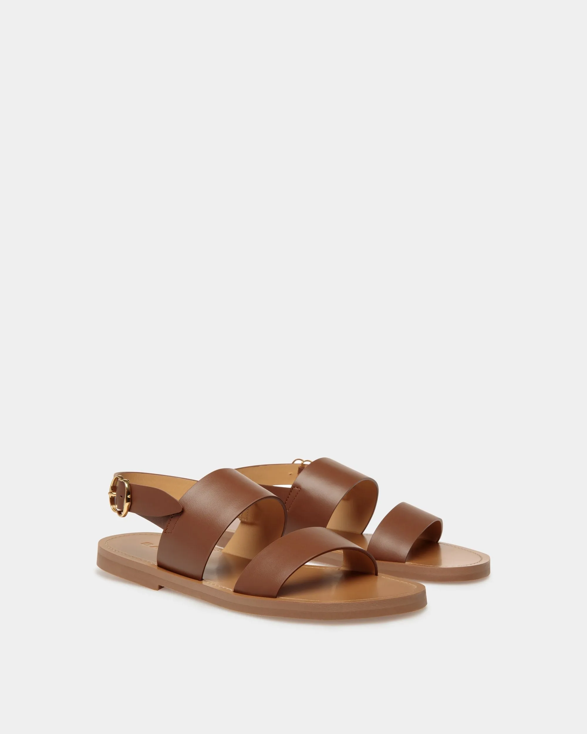 Baudy Flat Sandal in Leather