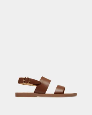 Baudy Flat Sandal in Leather
