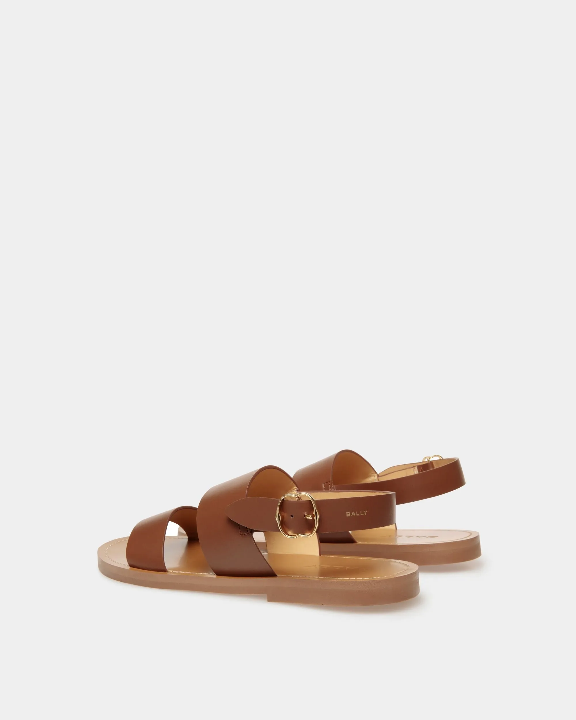 Baudy Flat Sandal in Leather