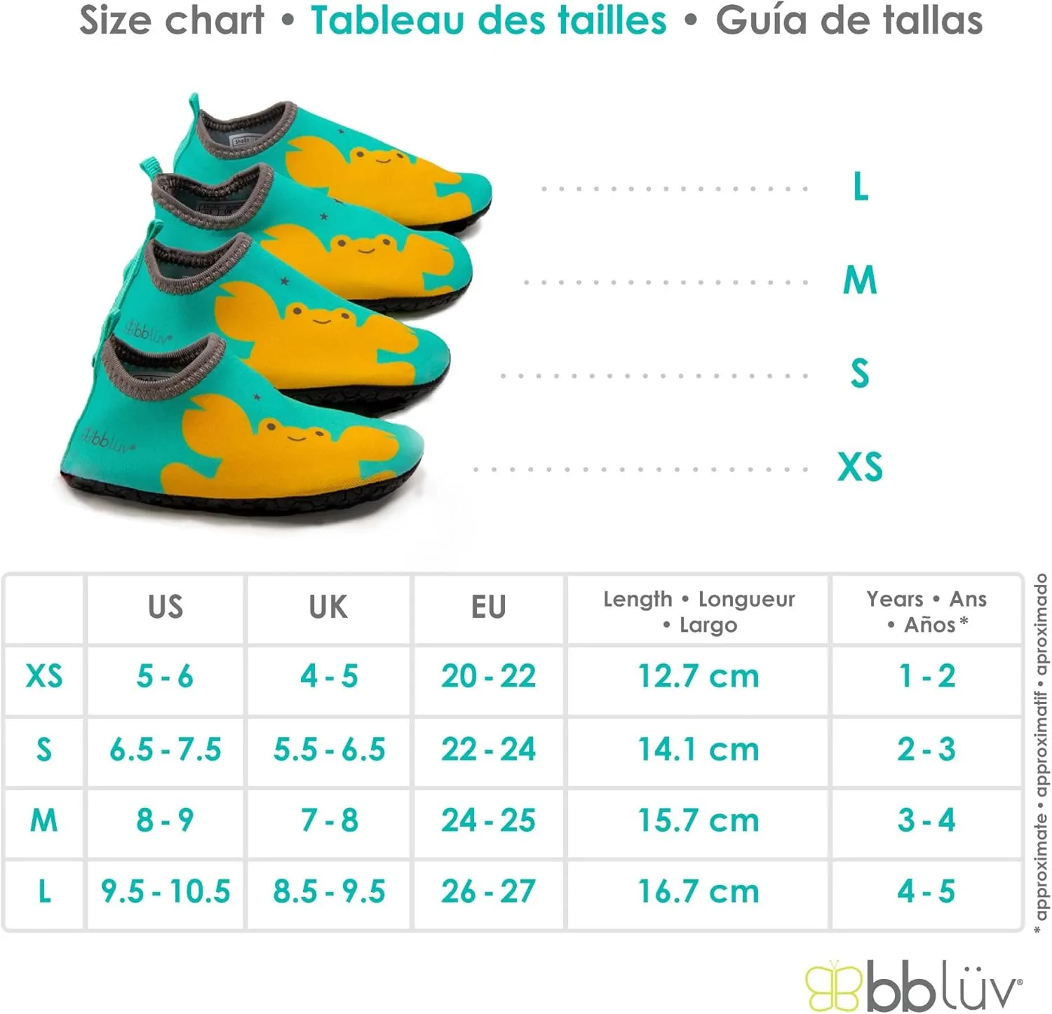 bblüv - Shoöz - Kids Unisex Protective Water Shoes for Beach or Pool