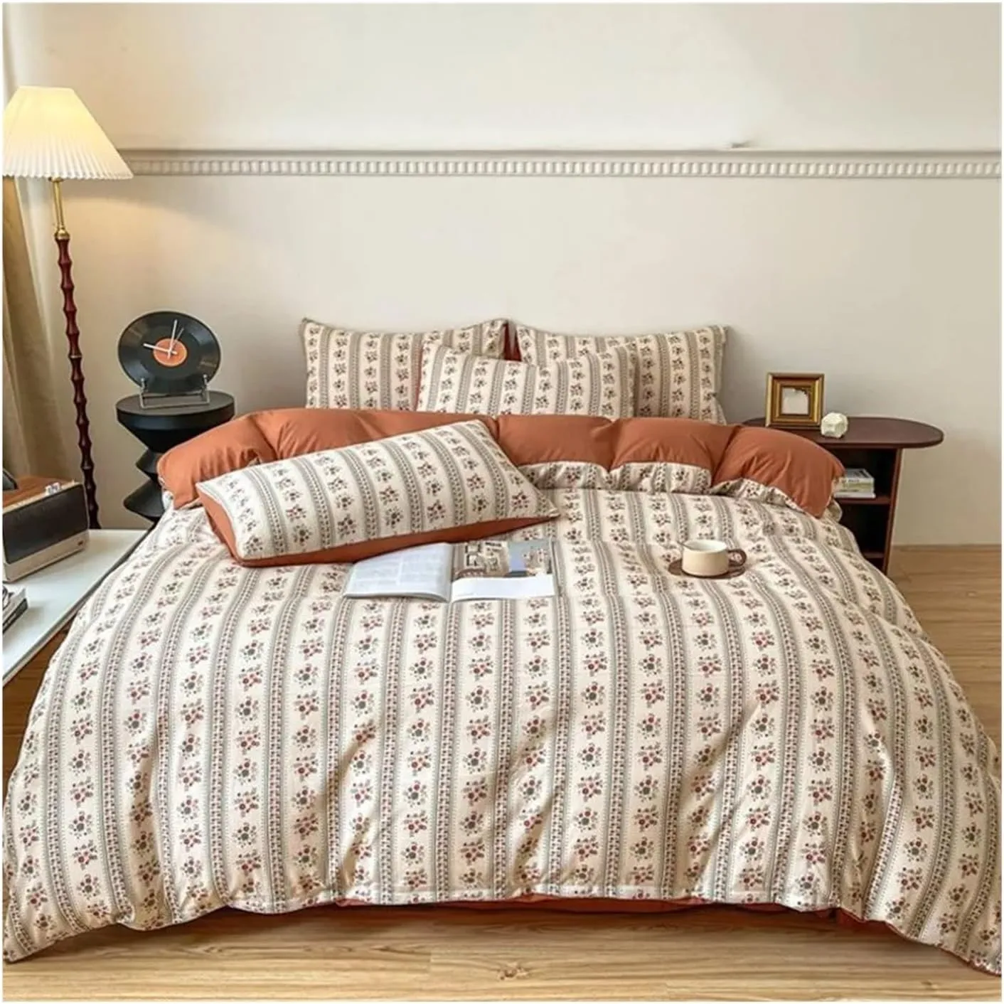 Bedding Set Soft Fall/Winter Thickened Duvet Cover Sheet Pillowcase Full Size Queen Size Duvet Cover Set,All Season Comforter,B,Twin 3pcs