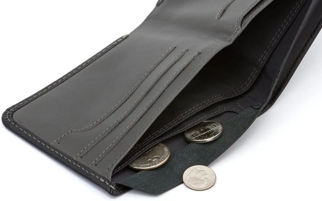 Bellroy Hide & Seek Wallet (Slim Leather Bifold Design, RFID Protected, Holds 5-12 Cards, Coin Pouch, Flat Note Section, Hidden Pocket)