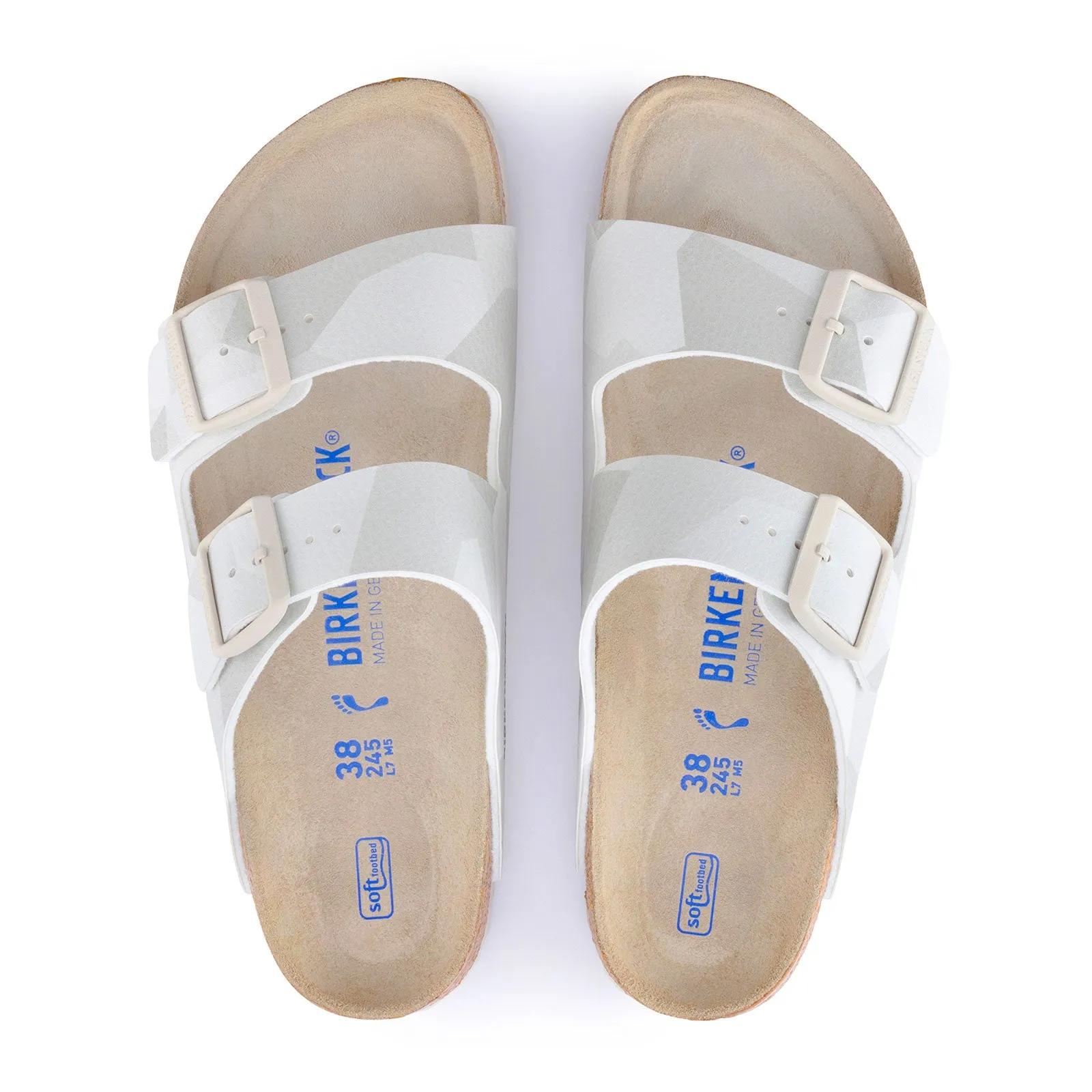 Birkenstock Arizona Soft Footbed Slide Sandal (Women) - Geo Snow Birko-Flor